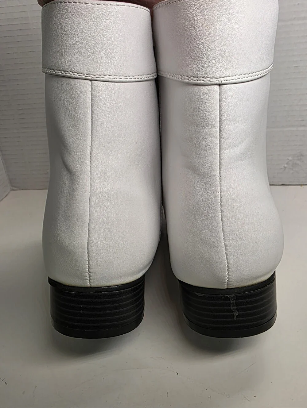 Funtasma White Side Zip Ankke Boots Sz LARGE Cosplay Dress Up Stormtrooper